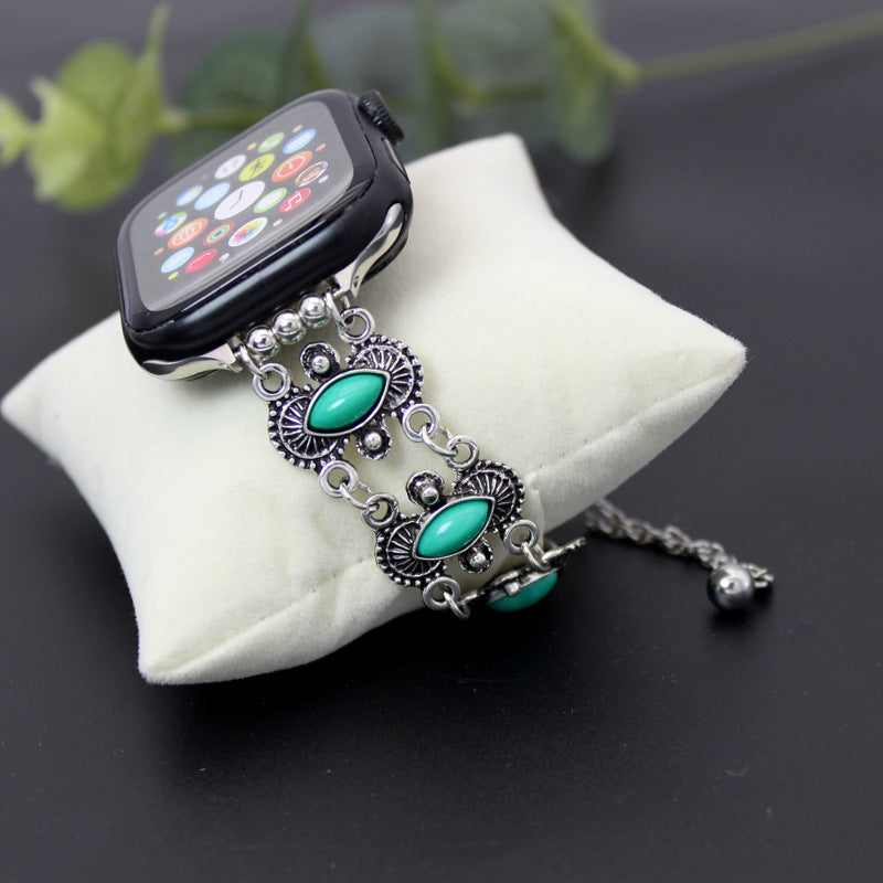 Montre Bracelet Montre Métal Turquoise