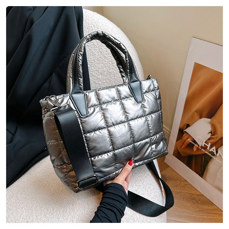 Bolso tipo chaqueta de algodón tipo bandolera con hombro para mujer de gran capacidad