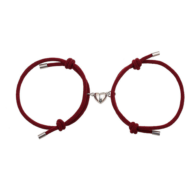 Bracelet de couple d'aspiration d'aimant d'amour en alliage