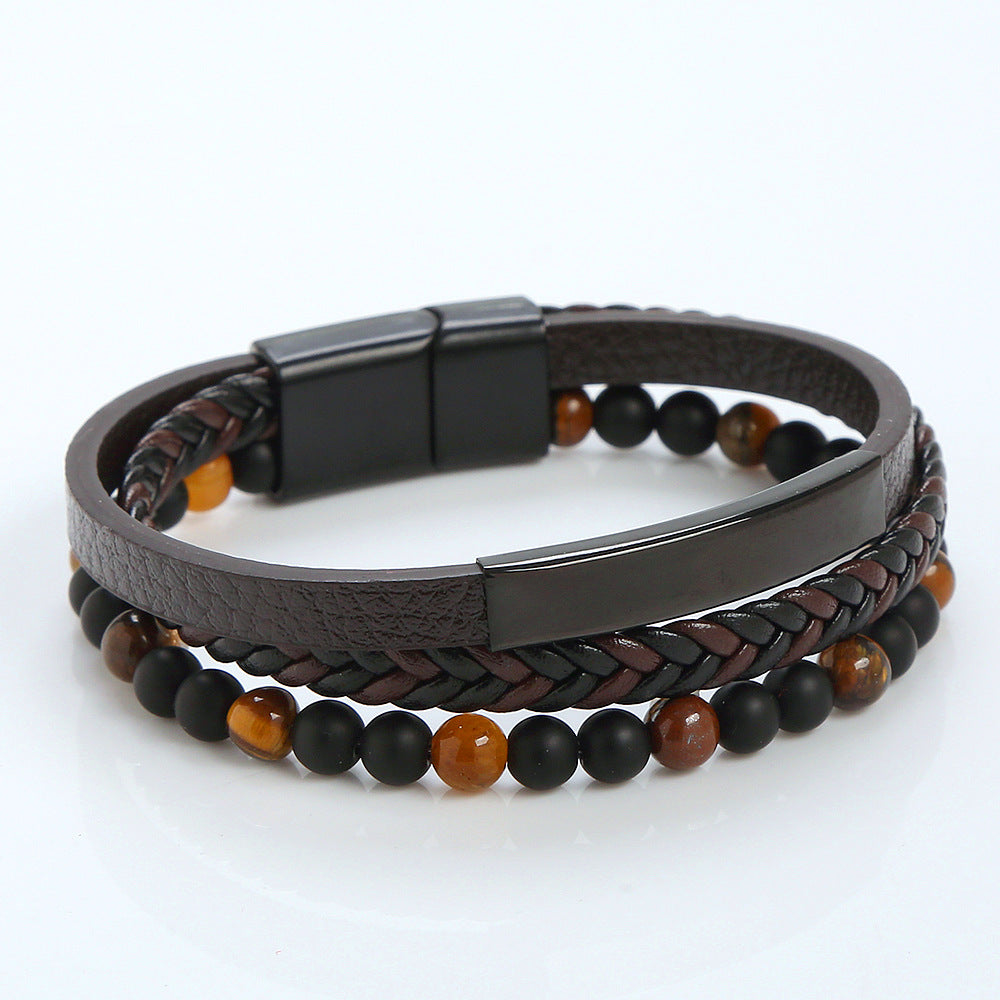 Men's Stainless Steel Bracelet Magnetic Buckle