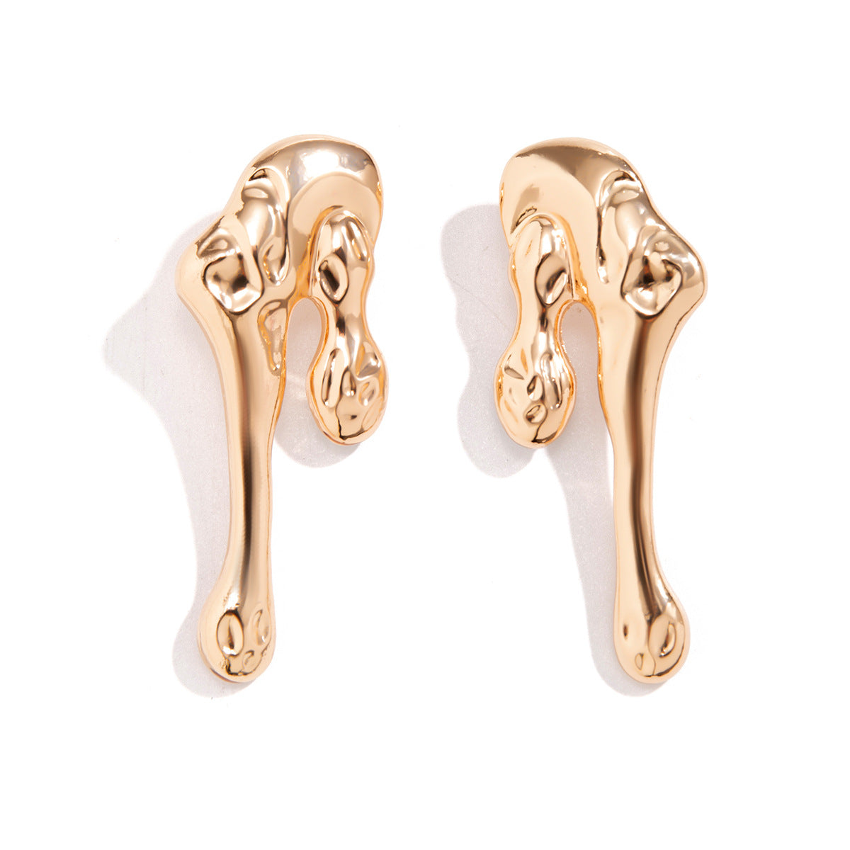 Women's Design Lava Geometric Liquid Stud Earrings