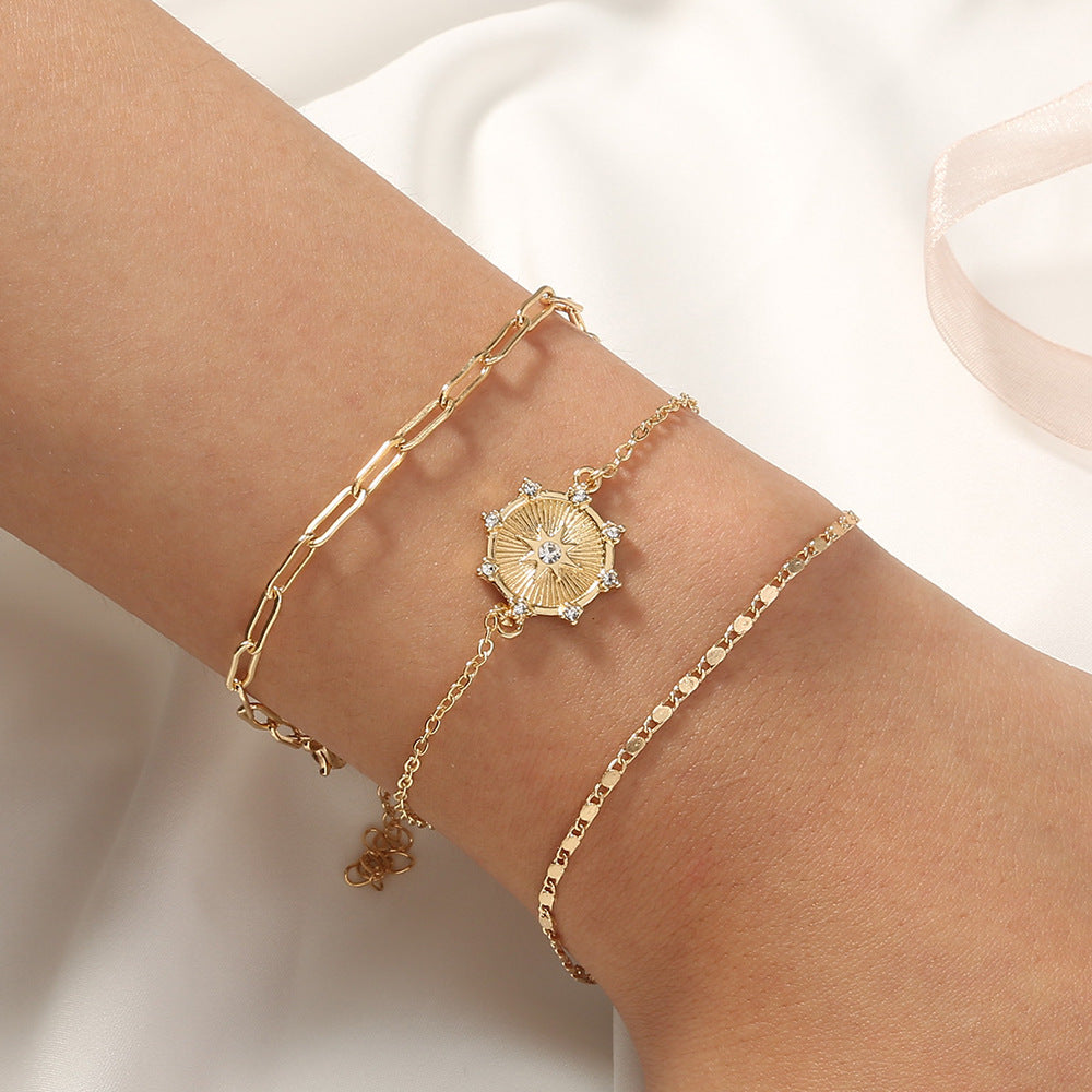 Special-interest Design Pentagram Tassel Bracelet 3-piece Set
