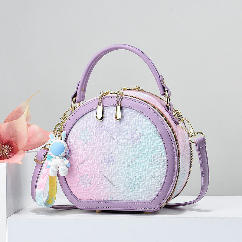 Round Pie Bag Cute Fashion Western Style Keychain Pendant