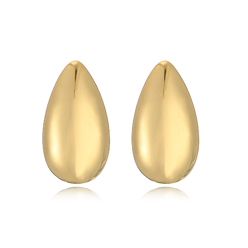 Copper Inlaid Love Star Full Zirconium Water Drop-shaped Earrings