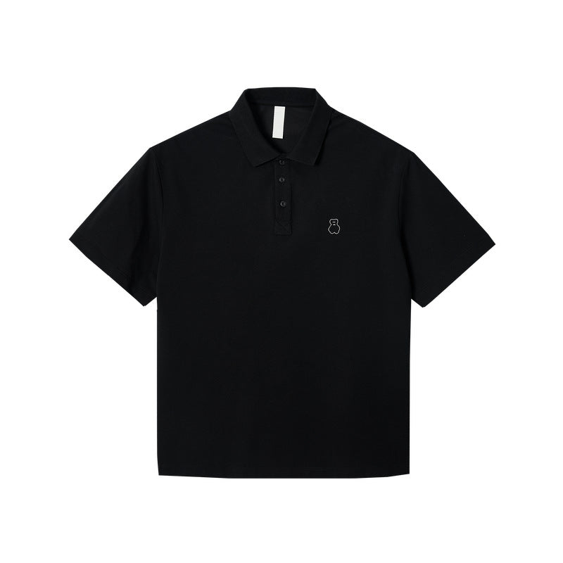 Cool Pearl Polo Shirt Embossing Men's Lapel T-shirt