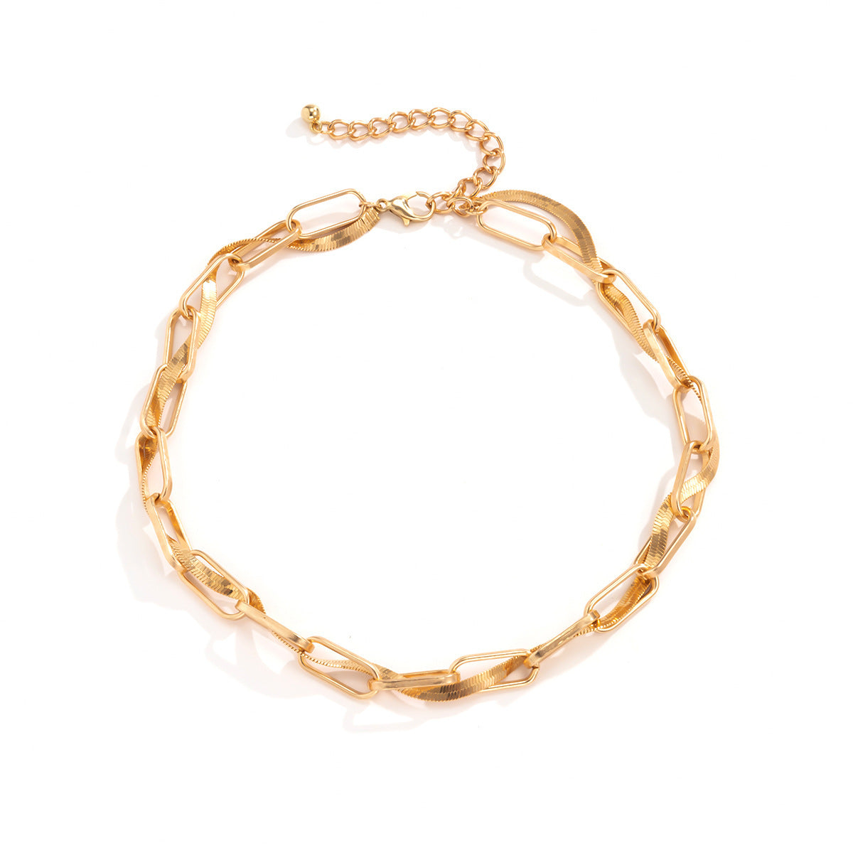 Hip Hop Géométrique Simple Personnalité Serpent Os Chaîne Bracelet