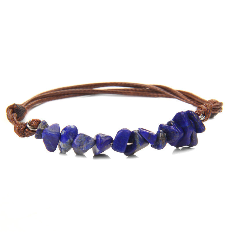 Bracelet tissé en corde de cuir pour femme