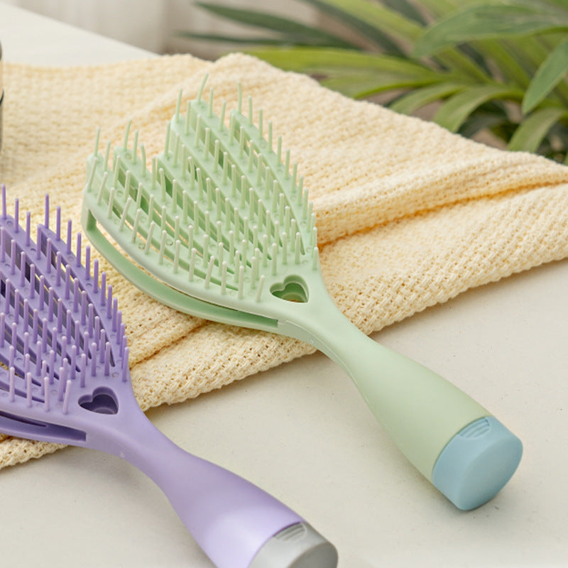 Massage portatif de cheveux creux humides et secs Solution de finition de cheveux cassés peigne de Massage en plastique domestique peigne de coiffure de Massage de cheveux moelleux