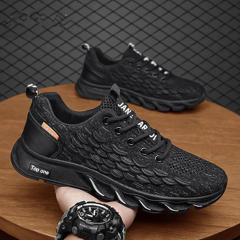 Season Air Cushion Sneaker Fly-kit Zapatos casuales de malla Zapatos transpirables y versátiles Zapatos para correr para hombres