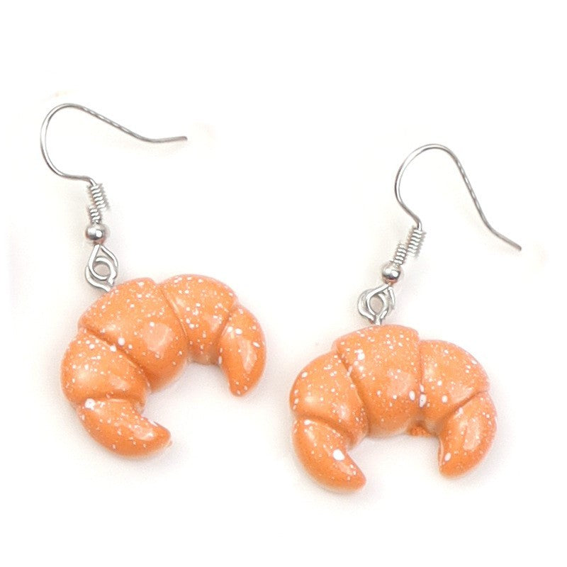 Personalized All-match Cake Egg Tart Small Van Earrings Simulation Ornament