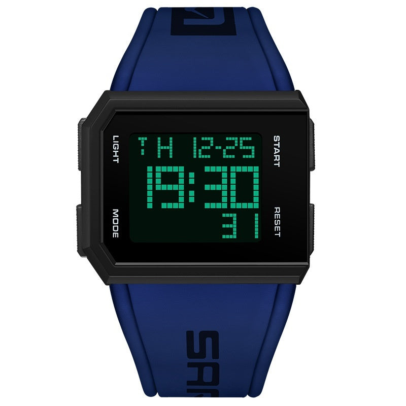 Montre lumineuse carrée à la mode, montre polyvalente