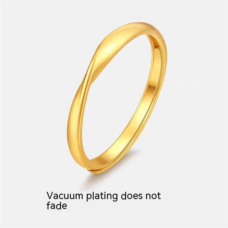 925 Sterling Silver Mobius Strip Simple Niche Design Simple Bracelet Ring