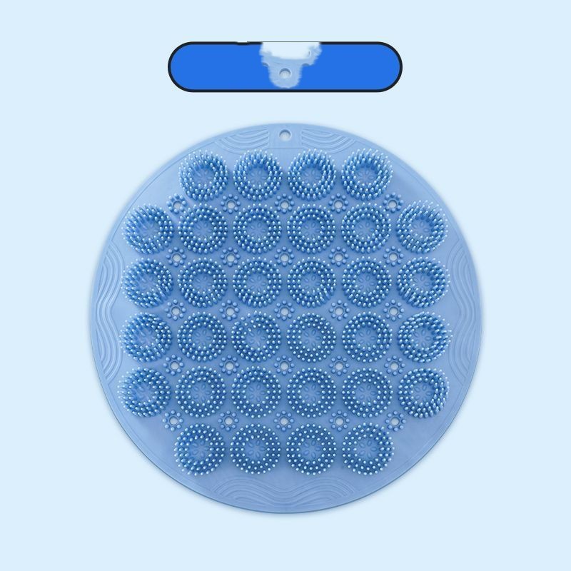 Frottez les pieds à ventouse de brosse de bain arrière en silicone paresseux