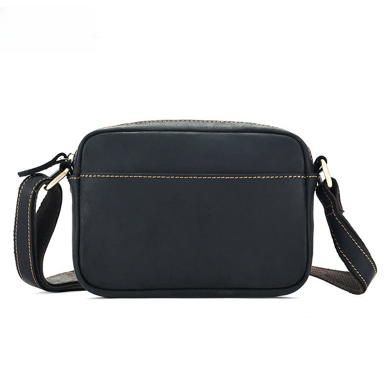 Bolso de hombro de piel de vaca para hombre, bandolera de nicho de gama alta, Retro, de cuero genuino