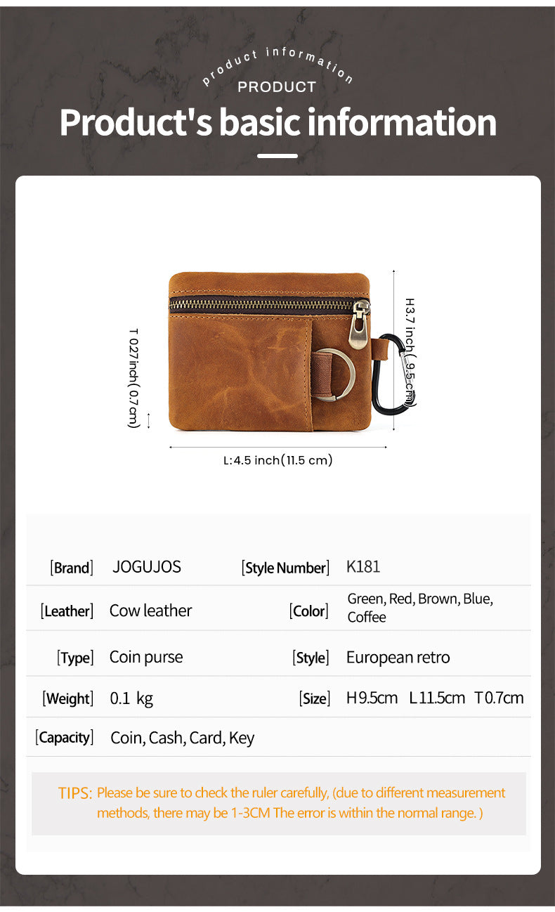 Portefeuille en cuir compact et multifonctionnel
