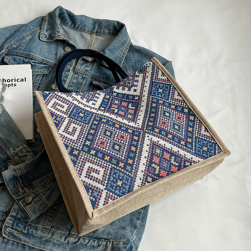 Sac à bandoulière de Style ethnique, fourre-tout de grande capacité pour femmes, sac de shopping à la mode pour étudiants