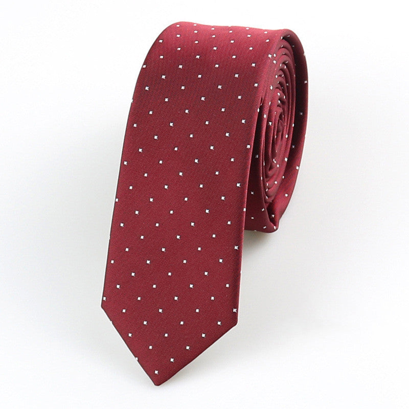 Ropa formal Estilo coreano Boda Novio Padrino Accesorios casuales Punto a rayas Retro 5 cm Corbata de mano brillante para hombres