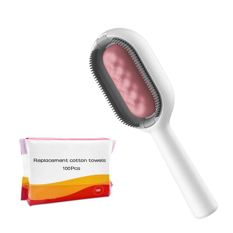 Brosse à poils de chat avec eau, brosse collante pour chats, brosse de toilettage 4 en 1, mise à jour créative, peigne de toilettage pour chien et chat avec réservoir d'eau, brosse d'épilation double face pour chaton, accessoires pour animaux de compagnie