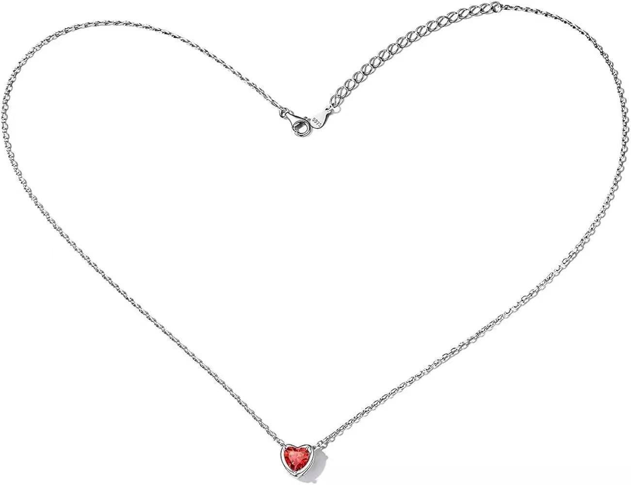 12 Colors Pendant Carat Heart Diamond Light Luxury Trendy Heart-shaped Collarbone Necklace