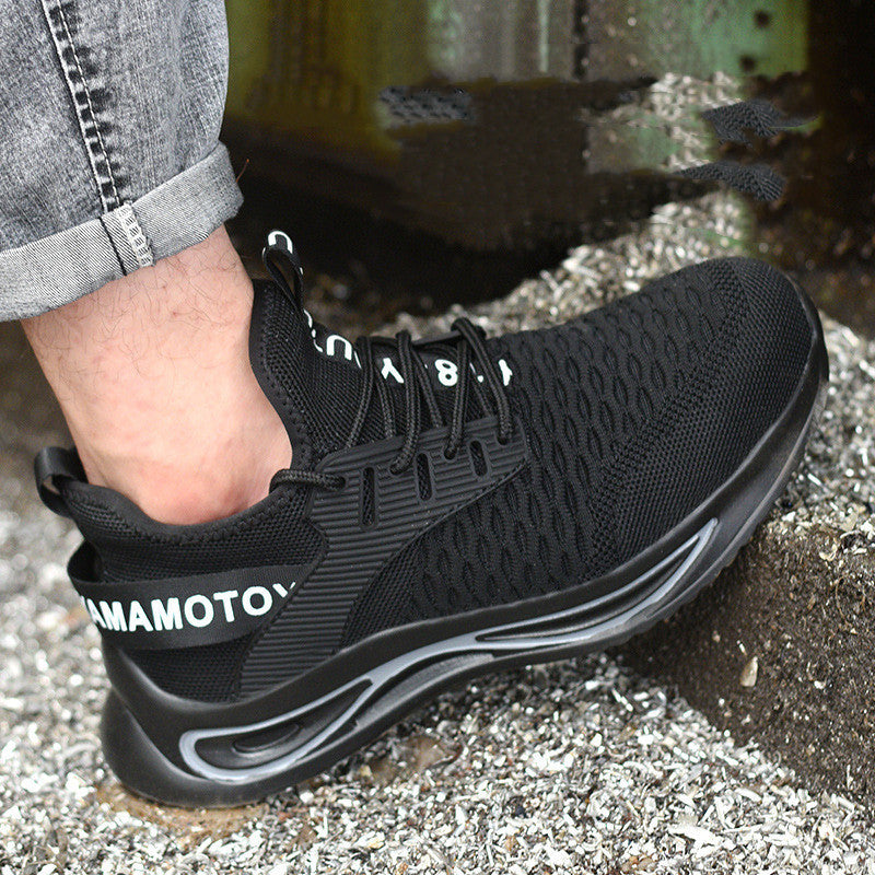 Chaussures de travail anti-perçage ultralégères à bout en acier