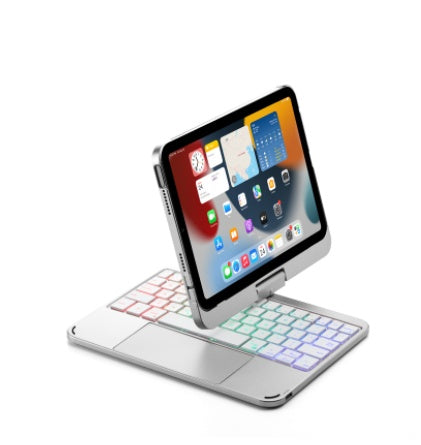 Compatible avec Apple, clavier tactile Bluetooth rotatif avec rétroéclairage
