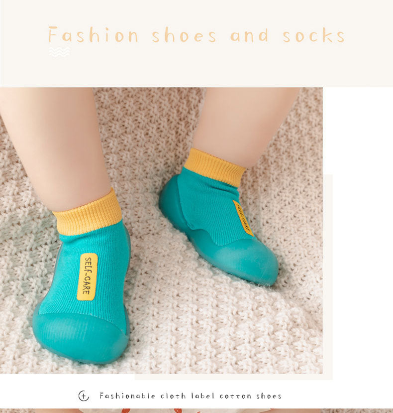 Chaussures pour bébés en bas âge, chaussettes antidérapantes à fond souple