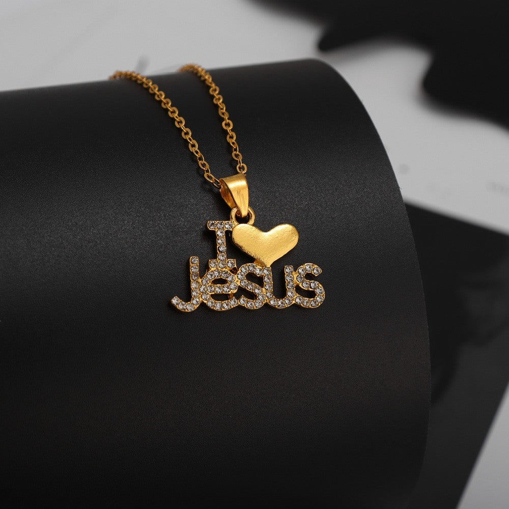 Collier pendentif lettre Hip Hop assorti à la mode pour femmes
