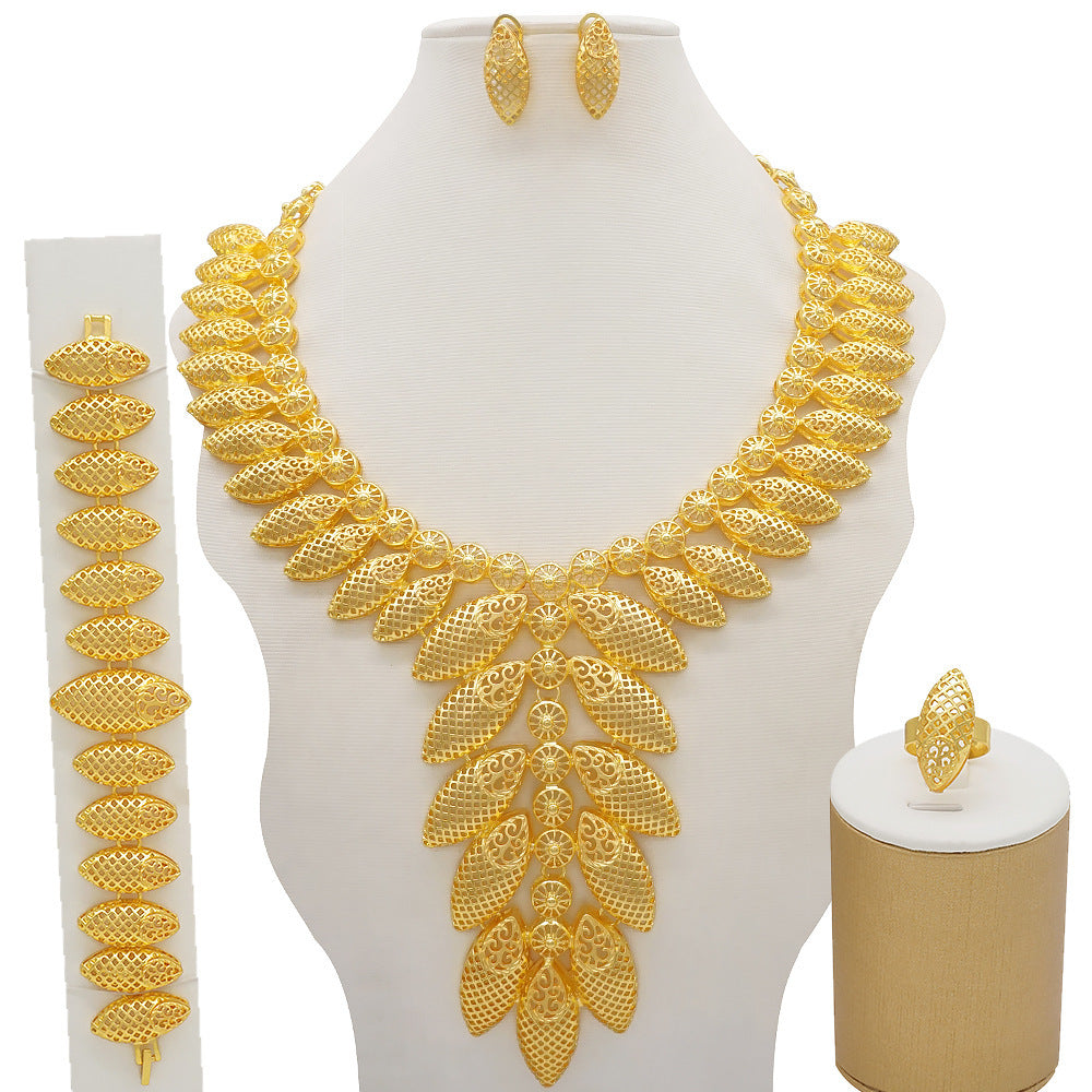 24K Gold Plated Banquet Necklace Suit