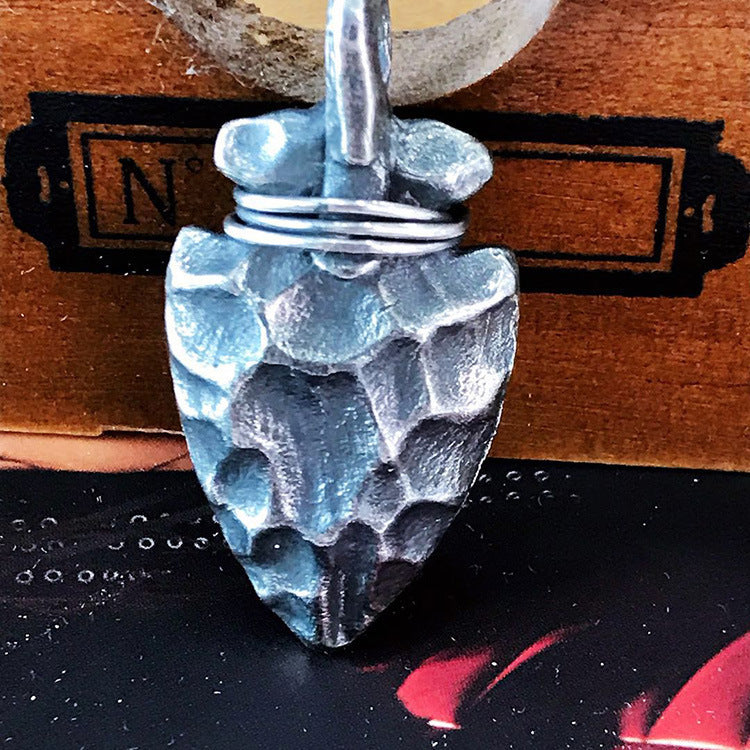 Retro 925 Silver Antique Finish Personality Boat Anchor Head Pendant