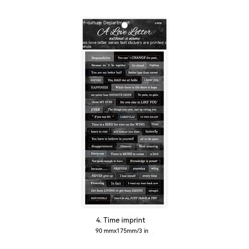 Ins anglais citations bricolage décoration matériel autocollant