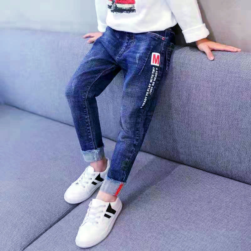 Jeans pour garçons automne et hiver nouveau velours une pièce