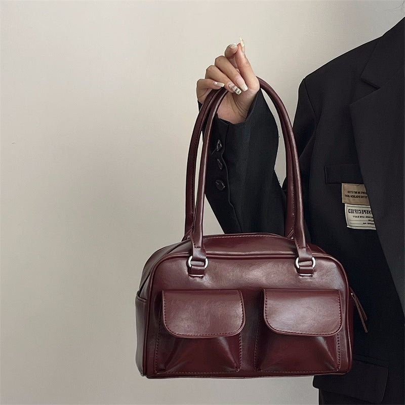 Bolso de hombro retro de gran capacidad para viajeros, bolso de hombro que combina con todo a la moda