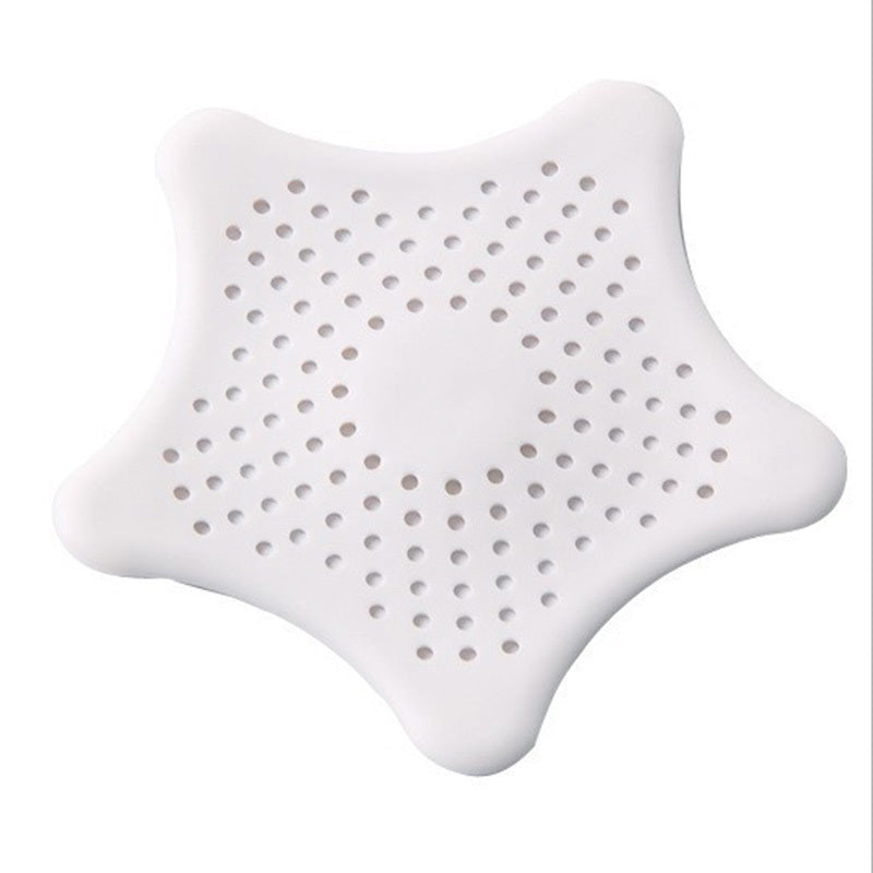 Filtre de vidange d'évier en forme d'étoile de mer en Silicone, 3 pièces, bouchon attrape-cheveux, trou de vidange, filtre pour salle de bains, cuisine, toilettes