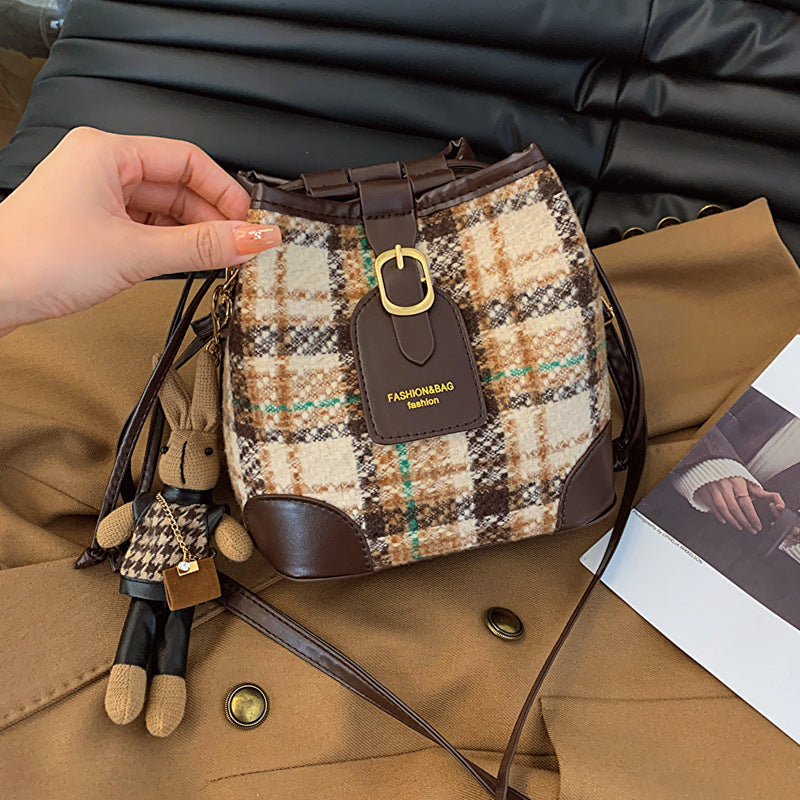 Sacs seau de mode simples, sac à bandoulière rétro à une épaule