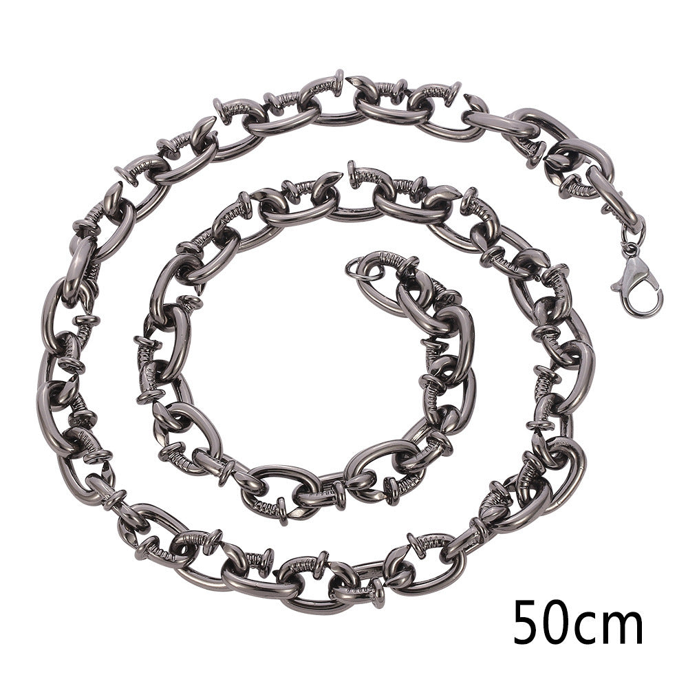 Bracelet pour hommes, tendance Hip Hop, accessoires de Rap, personnalité des ongles, boîte de nuit, exagéré
