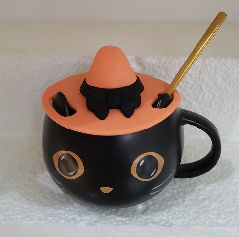 Tasse cadeau de couple de cuillère couverte de citrouille