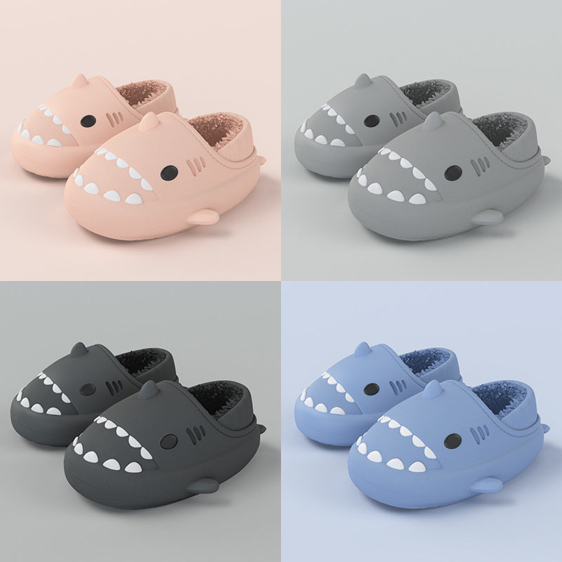 Zapatillas De Tiburón Cálido Invierno Casa Zapatos Pareja