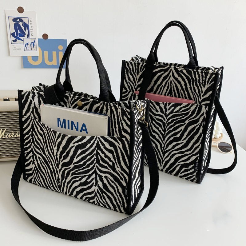 Sac en toile sergé zébré épaissi à main