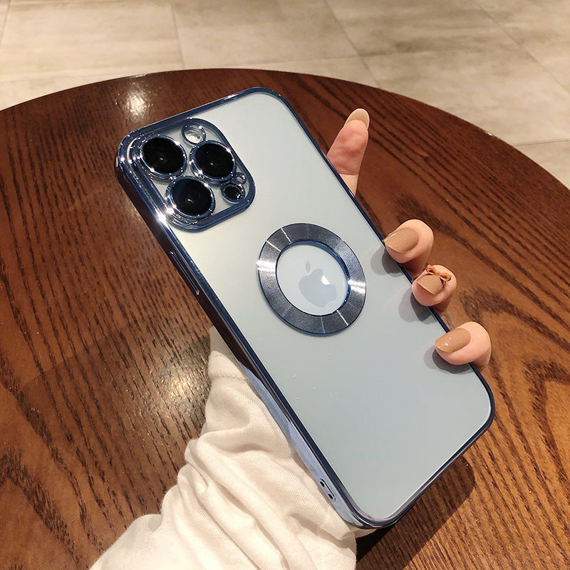 Étui de téléphone avec protecteur d'appareil photo Galvanoplastie avancée intégrée avec protecteur d'objectif Étui de téléphone pour Iphone12 13promax Simple 11 Doux