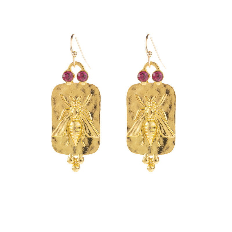Pendientes retro de joya de abeja insecto