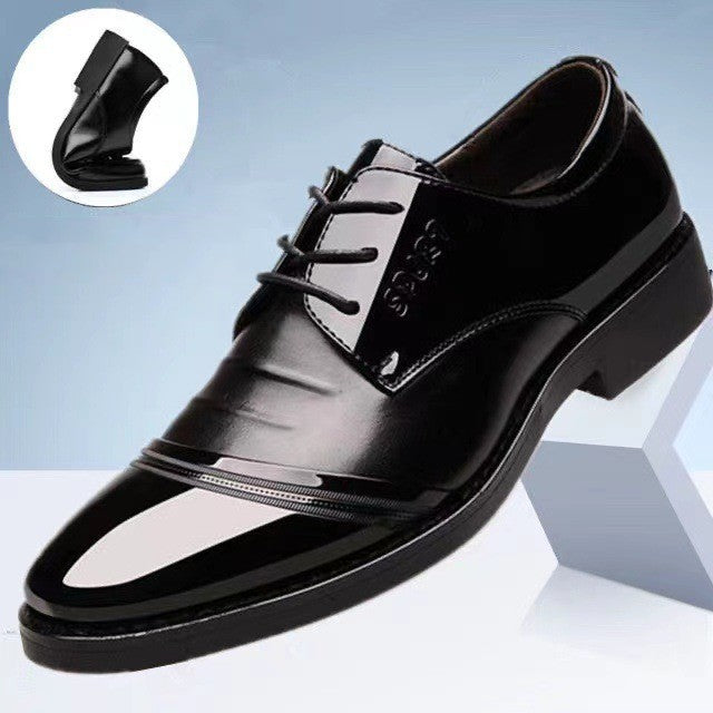 Zapatos casuales de cuero puntiagudos coreanos para hombres
