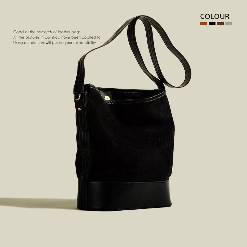 Bolso tipo cubo retro de gran capacidad para mujer