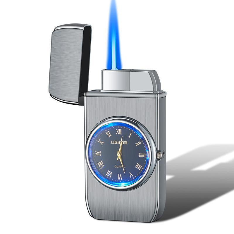 Nouveau Montre avec lumière gonflable coupe-vent torche briquet
