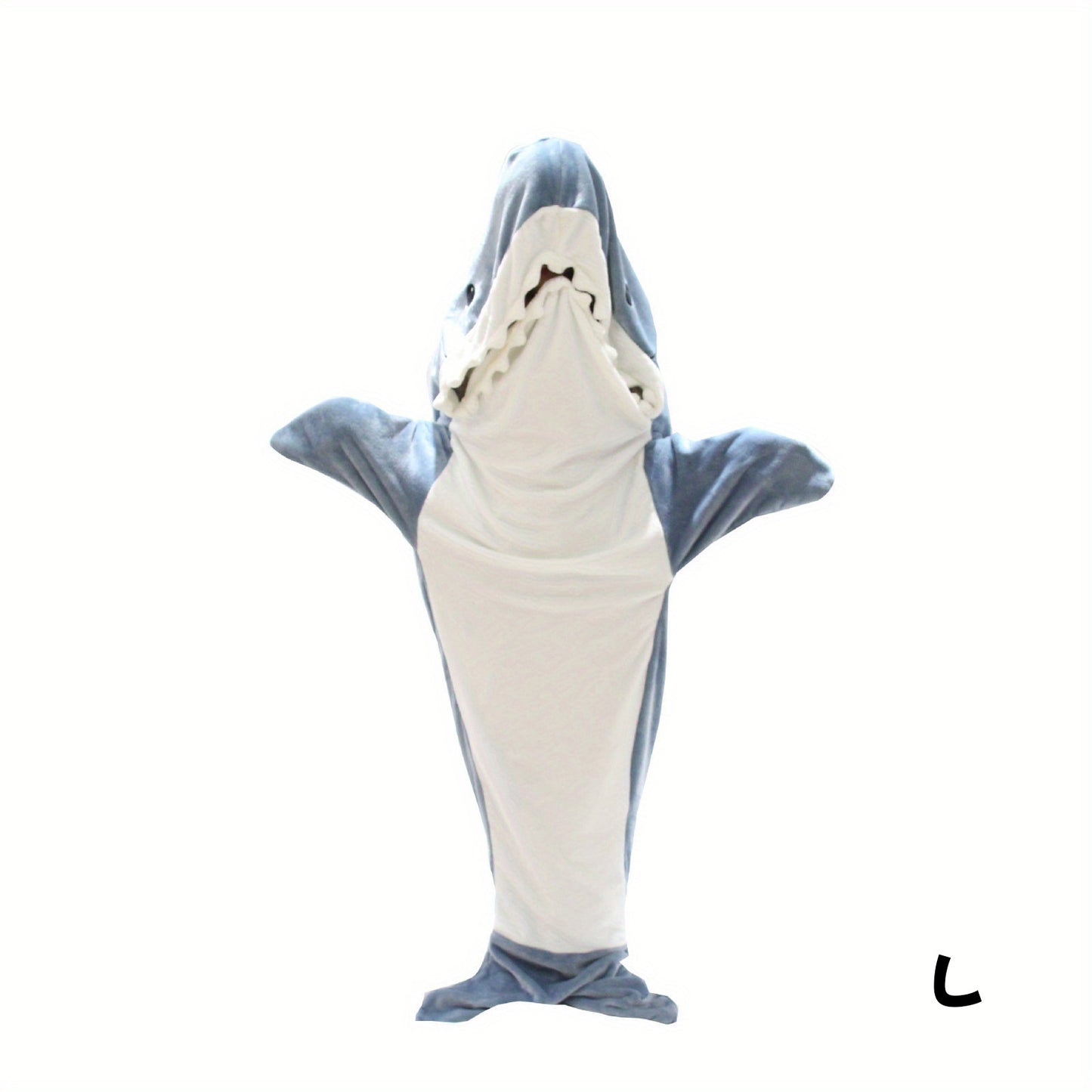 Couverture de requin pour adultes, couverture de requin à capuche, couverture de requin en flanelle super douce et confortable, sac de couchage pour costume de cosplay pour garçons et filles pour la nuit