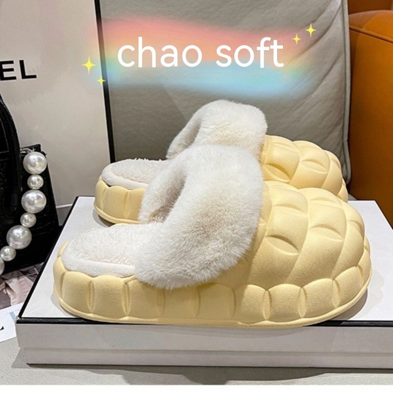 Pantoufles amovibles en coton pour la maison, antidérapantes