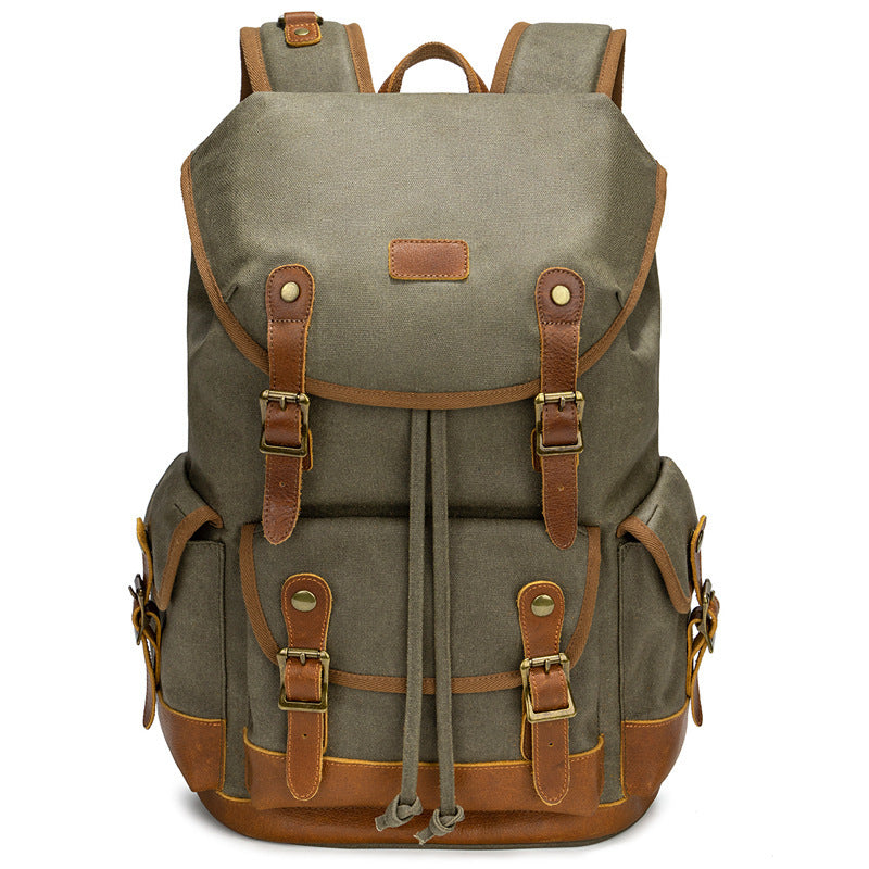 Sac à dos vintage en toile extérieure imperméable de grande capacité