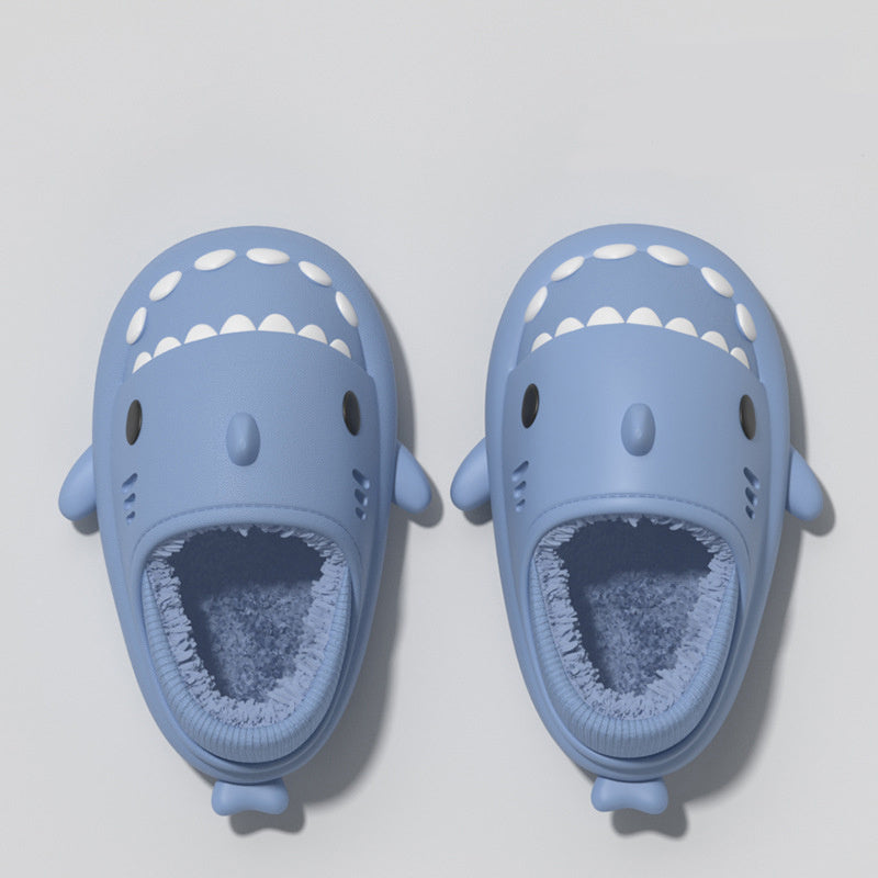 Zapatillas De Tiburón Cálido Invierno Casa Zapatos Pareja