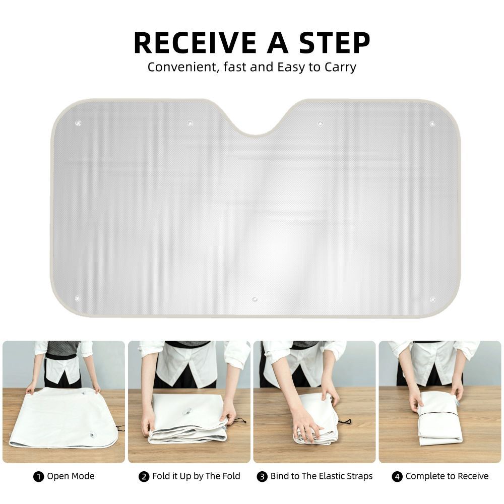 Parasol ligero para parabrisas delantero con protector solar para coche