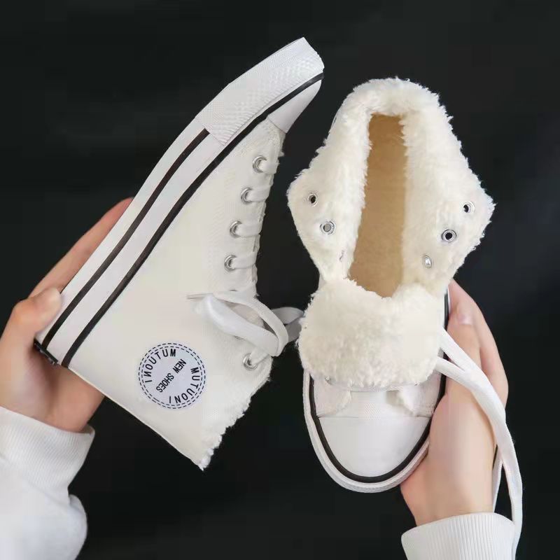 Chaussures montantes en toile pour femmes