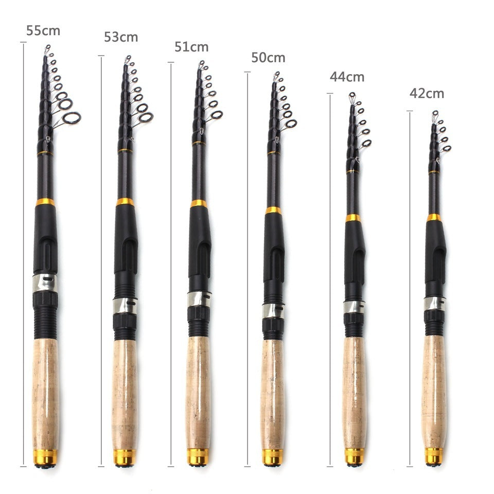 Short Portable Shrink Lure Pole Short Sea Pole